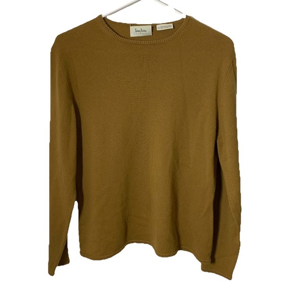 Neiman Marcus Sweaters - Vintage Neiman Marcus 100% Cashmere Sweater Sz L Brown Lightweight Hong Kong